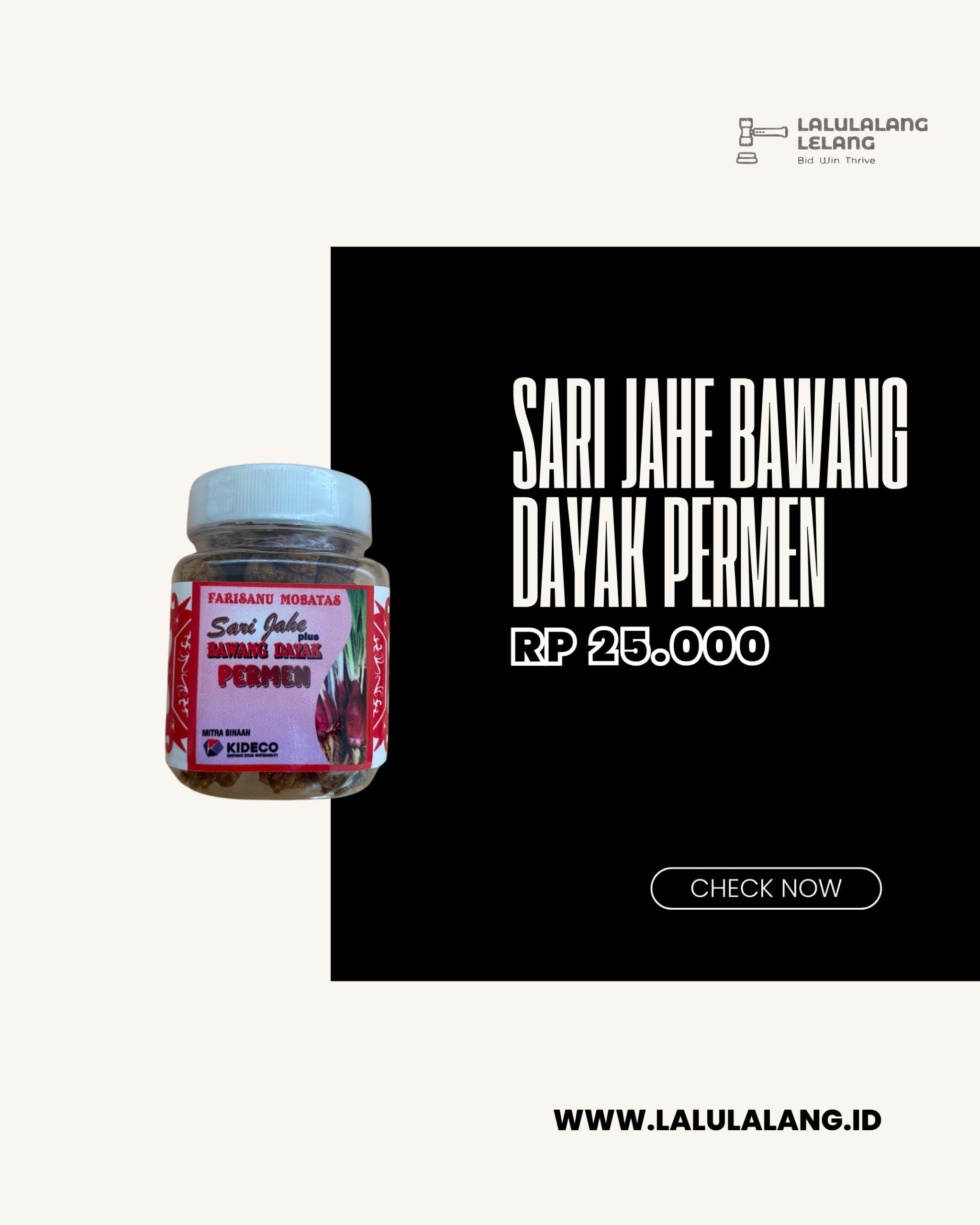 Sari Jahe Bawang Dayak Permen