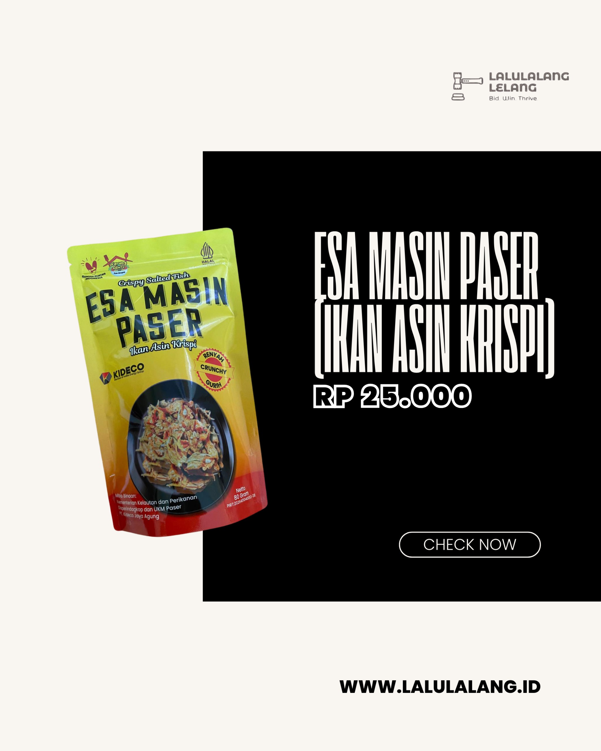 Esa Masin Paser (Ikan Asin Krispi)