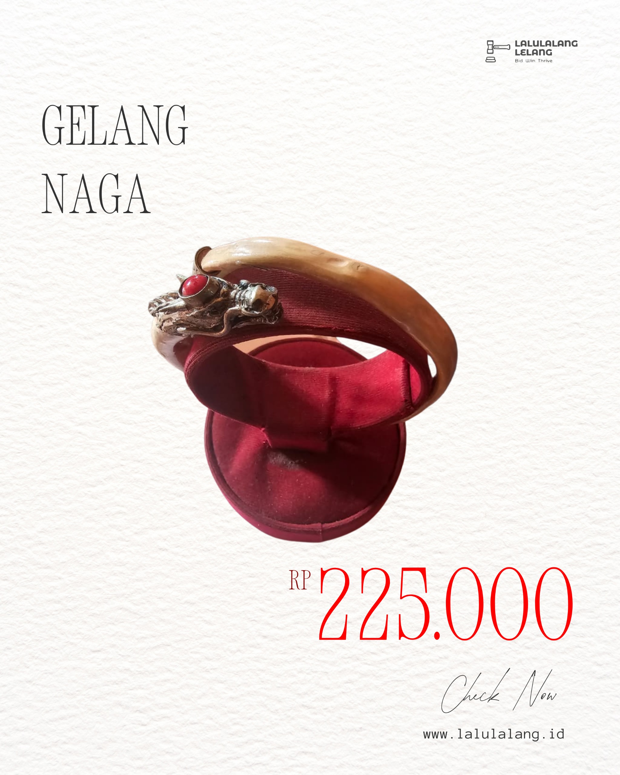 Gelang Naga Warna Putih